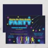 Fun Glow in the Dark Party Invitation Kaart (Voorkant / Achterkant)