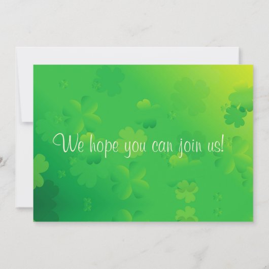 Fun Gnome St. Patrick's Day Uitnodiging (Achterkant)