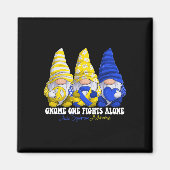 Fun Gnomies Down Syndrome Awareness Maand Blauw en Magneet (Voorkant)