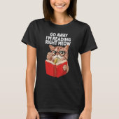 Fun Go Away I'm Reading Nerdy Cat Glasses Love To T-shirt (Voorkant)