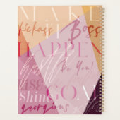 Fun Goal Getter Trendy Motivatie woorden Planner (Achterkant)