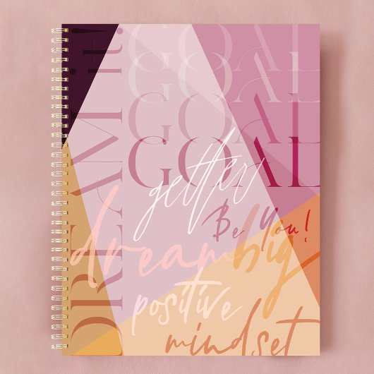 Fun Goal Getter Trendy Motivatie woorden Planner
