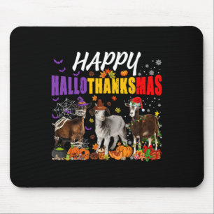 Fun Goats Mummy Pilgrim Santa Kostuum Happy Hallot Muismat