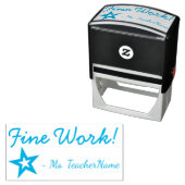 Fun 'Goed werk'. Schoolleraar Rubber Stamp Zelfinktende Stempel (In situ)