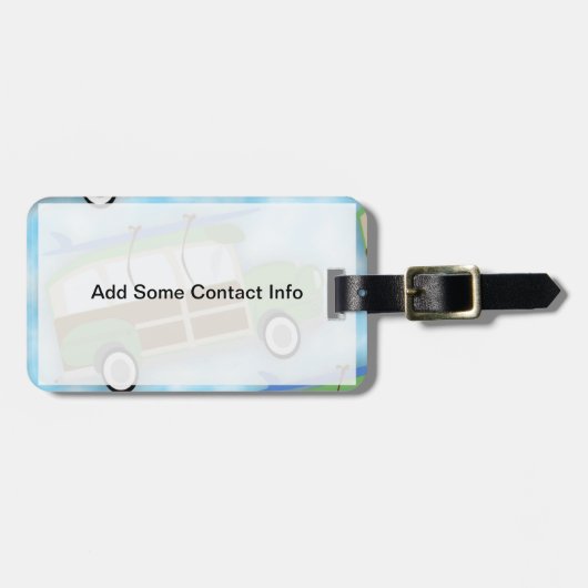 Fun Going Plaatst Cartoon Flashback Fun Bagagelabel (Voorkant horizontaal)