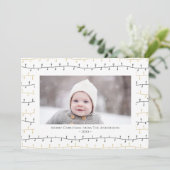 Fun Gold Black kerstversieringen Eenvoudig wit Feestdagenkaart (Staand voorkant)