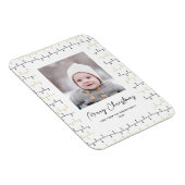 Fun Gold Black kerstversieringen Eenvoudig wit Magneet (Rechterzijde)