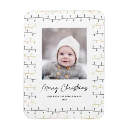 Fun Gold Black kerstversieringen Eenvoudig wit Magneet