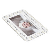 Fun Gold Black kerstversieringen Eenvoudig wit Magneet (Rechterzijde)