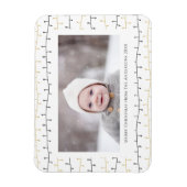 Fun Gold Black kerstversieringen Eenvoudig wit Magneet (Verticaal)