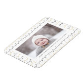 Fun Gold Black kerstversieringen Eenvoudig wit Magneet (Linkerzijde)