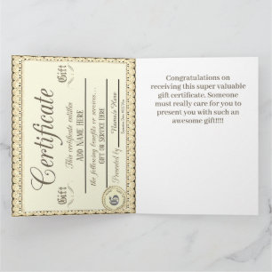 Fun Gold Cadeaubon Kaart