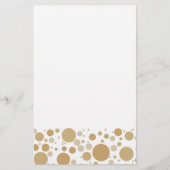 Fun Gold Champagne Bubbles Pattern Briefpapier (Voorkant)