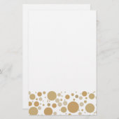 Fun Gold Champagne Bubbles Pattern Briefpapier (Voorkant / Achterkant)