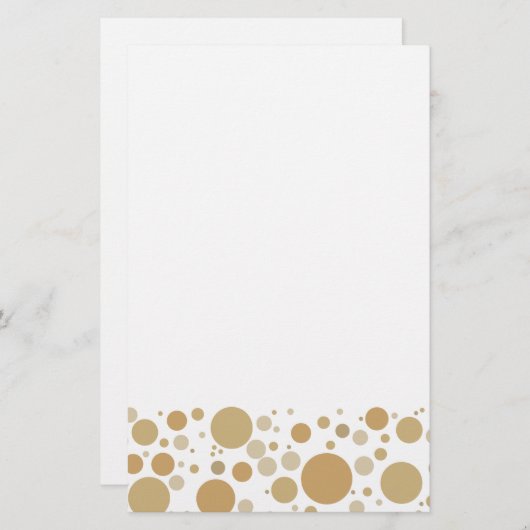 Fun Gold Champagne Bubbles Pattern Briefpapier (Voorkant / Achterkant)