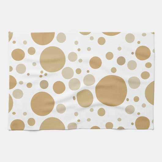 Fun Gold Champagne Bubbles Pattern Theedoek (Horizontaal)