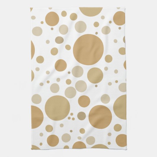 Fun Gold Champagne Bubbles Pattern Theedoek (Verticaal)