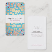 Fun Gold Circles & Colorful Confetti Pattern Visitekaartje (Voorkant / Achterkant)