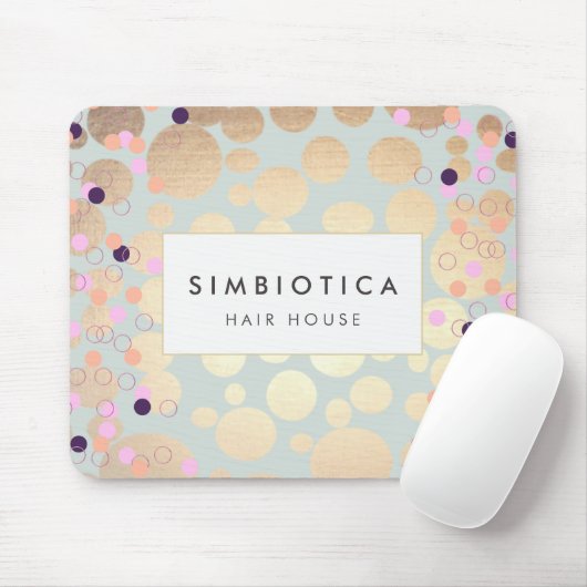 Fun Gold Confetti Pattern Muismat (Met muis)