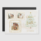 Fun Gold Doodle Lijst Peace on Earth 3-Foto (Voorkant / Achterkant)