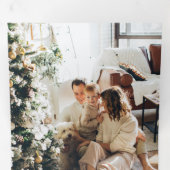 Fun Gold Doodle Lijst Peace on Earth 3-Foto Drieluik Wenskaart (Binnenzijde eerst)