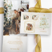 Fun Gold Doodle Lijst Peace on Earth 3-Foto Drieluik Wenskaart