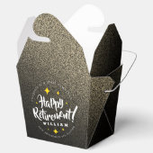 Fun Gold Glitter Stars Retirement New Adventures Bedankdoosjes (Geopend)