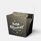 Fun Gold Glitter Stars Retirement New Adventures Bedankdoosjes (Voorkant Zijde)