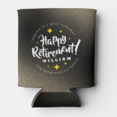 Fun Gold Glitter Stars Retirement New Adventures Blikjeskoeler (Voorkant)