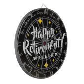 Fun Gold Glitter Stars Retirement New Adventures Dartbord (Voorkant Links)