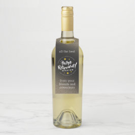 Fun Gold Glitter Stars Retirement New Adventures Flessenhanger