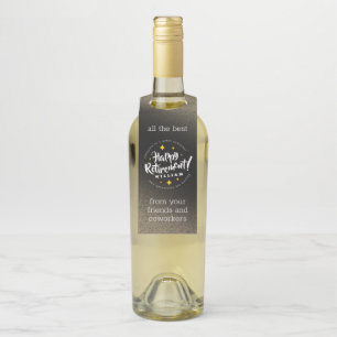 Fun Gold Glitter Stars Retirement New Adventures Flessenhanger