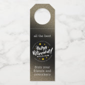 Fun Gold Glitter Stars Retirement New Adventures Flessenhanger (Voorkant)