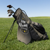 Fun Gold Glitter Stars Retirement New Adventures Golfhanddoek (Groen)