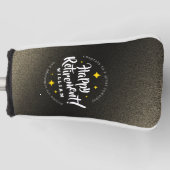 Fun Gold Glitter Stars Retirement New Adventures Golfheadcover (Voorkant)
