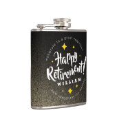 Fun Gold Glitter Stars Retirement New Adventures Heupfles (Rechts)