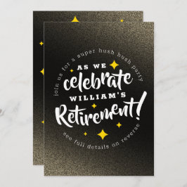Fun Gold Glitter Stars Retirement New Adventures Kaart