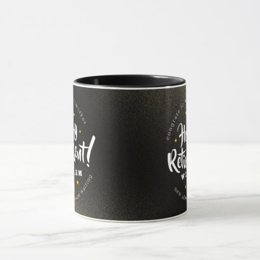 Fun Gold Glitter Stars Retirement New Adventures Mok (Midden)