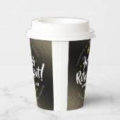 Fun Gold Glitter Stars Retirement New Adventures Papieren Bekers (Rechts)