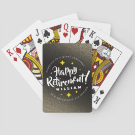 Fun Gold Glitter Stars Retirement New Adventures Pokerkaarten