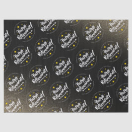 Fun Gold Glitter Stars Retirement New Adventures Tissuepapier