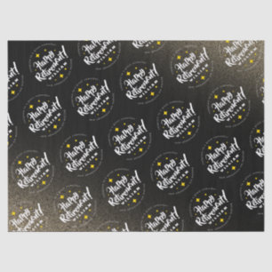 Fun Gold Glitter Stars Retirement New Adventures Tissuepapier