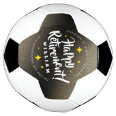 Fun Gold Glitter Stars Retirement New Adventures Voetbal (Gedraaid)