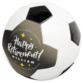 Fun Gold Glitter Stars Retirement New Adventures Voetbal