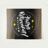 Fun Gold Glitter Stars Retirement New Adventures Wandkleed (Voorkant (horizontaal))