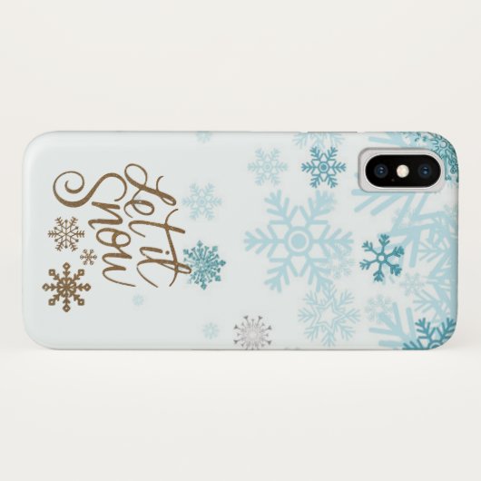 Fun Gold Sparkles laat het sneeuwen Case-Mate iPhone Case (Achterkant (horizontaal))