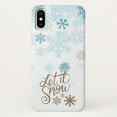 Fun Gold Sparkles laat het sneeuwen Case-Mate iPhone Case (Achterkant)