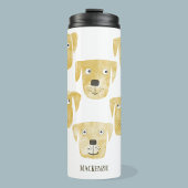 Fun Golden Labrador Retriever Dog Art gepersonalis Thermosbeker