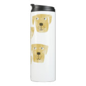 Fun Golden Labrador Retriever Dog Art gepersonalis Thermosbeker (Geroteerd rechts)