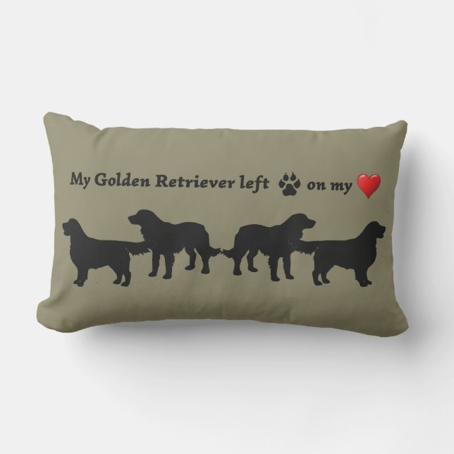 Fun Golden Retriever Dog Pet Quote Buitenkussen (Voorkant)